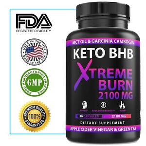 2100MG Keto Diet Pills Advanced Weight Loss that WORKS Burn Fat Carb Blocker BHB