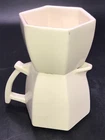 VTG 1940s McCoy White Infuser Coffee Pot MCM 6.75" Tall 4.5x6 USA No Lid