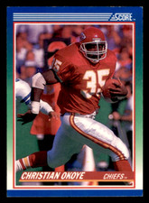 1990 Score Christian Okoye    #2 Kansas City Chiefs