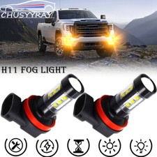LED Headlight Kit H11 Amber Fog Light Bulb for TOYOTA Highlander 2008-2019