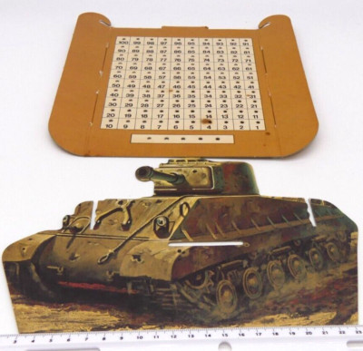 1975 Tank Battle Board Game Plotting Grid & Support Parts Only Milton Bradley