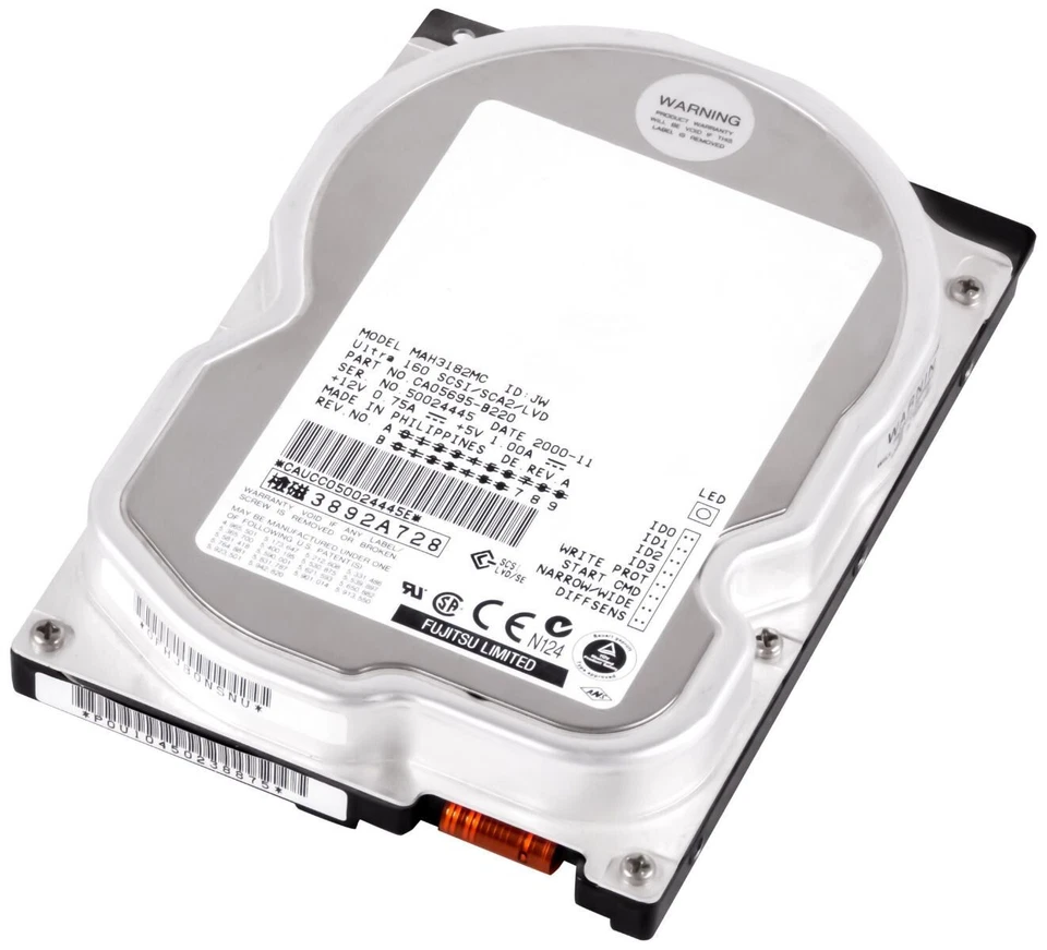 Hard Drive Fujitsu MAH3182MC 18GB 7200RPM 4MB Cache SCSI U160 80-Pin 3.5" Inch - Image 3 of 3