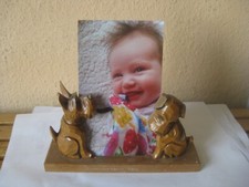 Drewniany uchwyt na zdjęcia z 2 psami