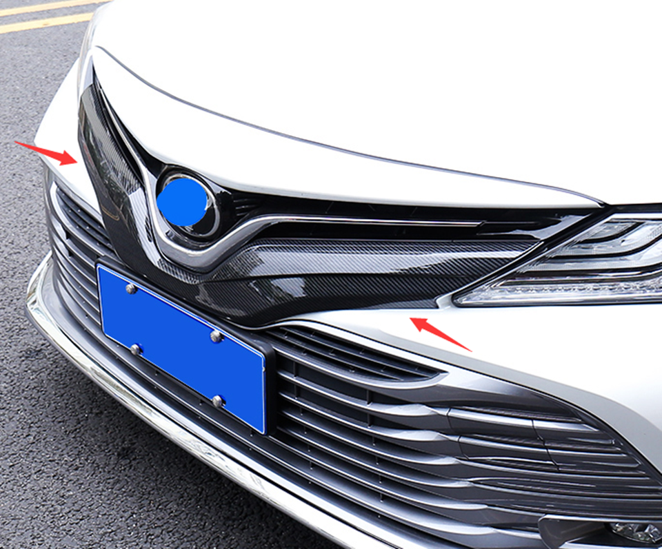 2018-2023 Toyota Camry - Front Grille Trim Cover - Carbon Print