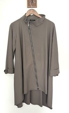 Jason By Comfy Usa Alex Jacket Size Xl In Olive Asymmetrical Zip Lagenlook