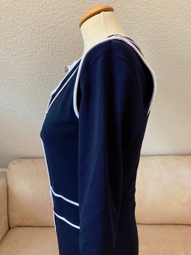 NATURAL by GLOOR Made In Spain 2tlg Damen Kostüm Kleid & Jacke M Blau Maritim - Bild 5 von 24