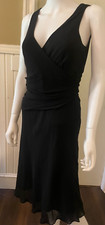 J Crew Sleeveless Black Dress  Ruched Lined 10P Side Zipper