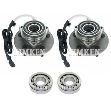 Front and Rear Wheel Bearings & Hubs Kit Timken For Ford F-150 Heritage 4WD 2004