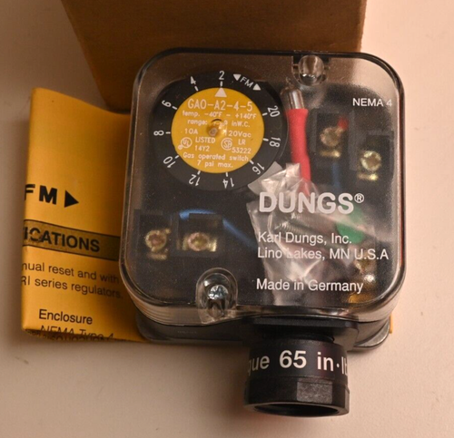 DUNGS D217087 GAO-A2-4-5 Pressostato gas da 2" a 20" W.C.