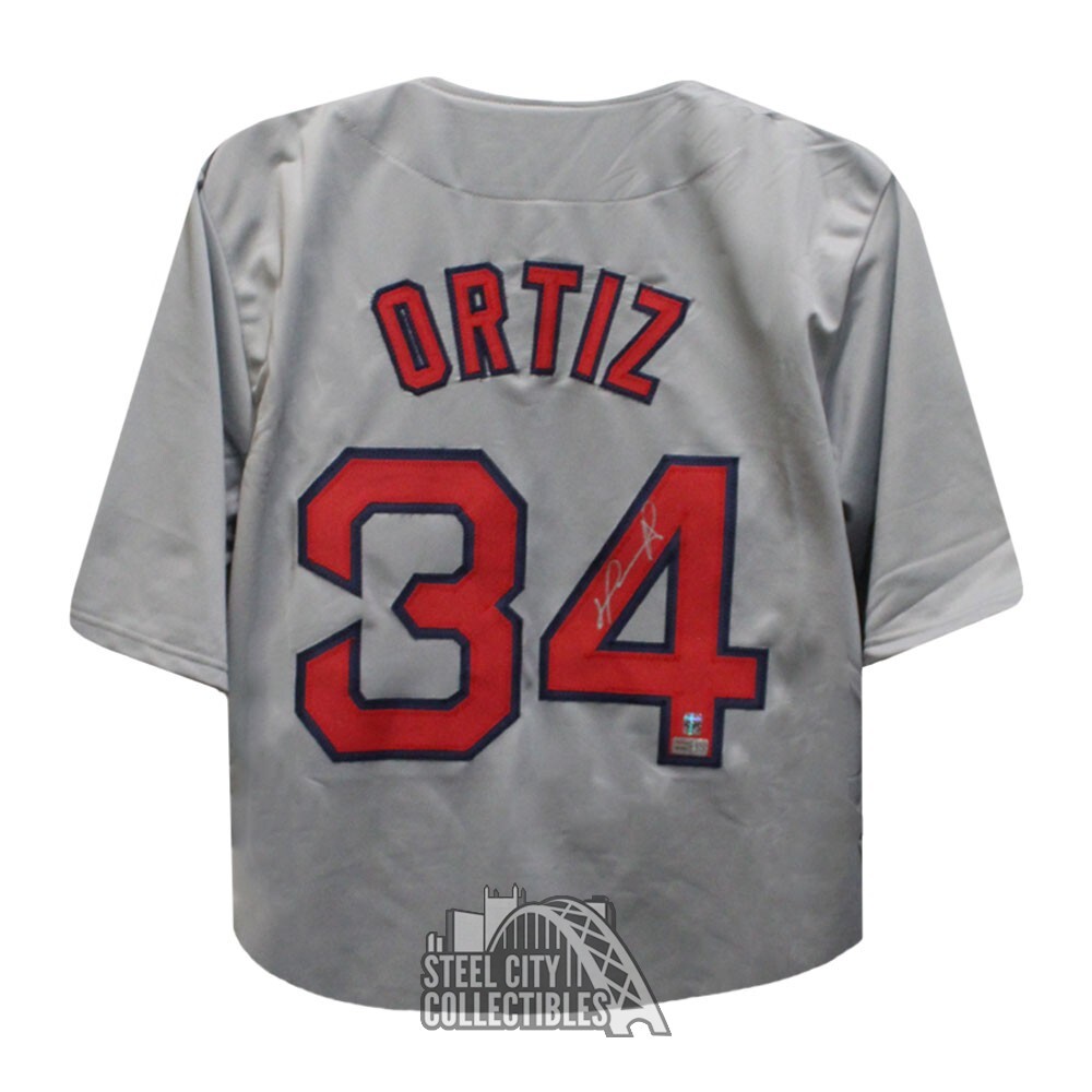 David Ortiz Autographed Signed Boston Custom Gray Baseball Jersey - Tristar 