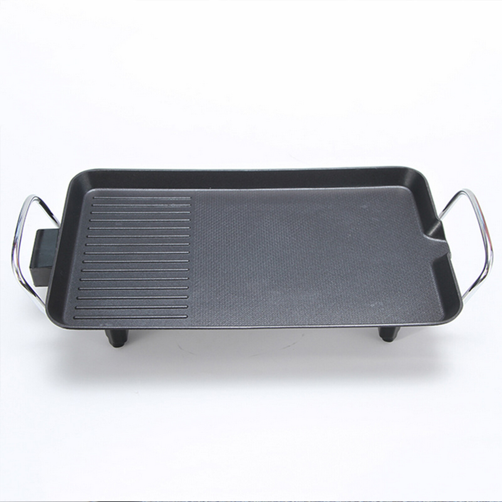 Electric Table Top Grill Griddle BBQ Hot Plate Camping Cooking Cast