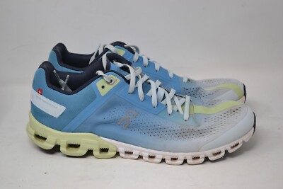 On Running Cloudflow Womens 9.5 Shoes Niagara Meadow Lace Up Athletic Sneakers