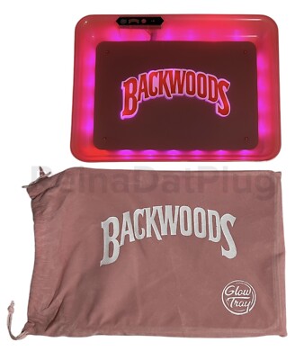 BACKWOODS LED Rolling Tray PINK* (comes with  USB Type-C Cable and BAG)