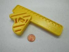 Vintage Little Tikes Yellow Carpenter's Square Ruler Tool Bench Workbench Toy