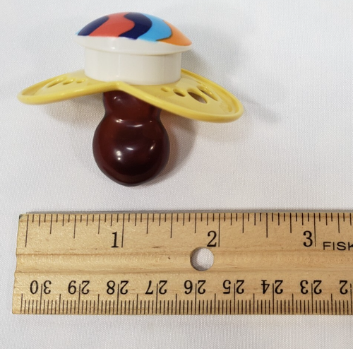 Vintage Ulti MAM Pacifier Yellow Colorful 1995 Sassy Orthodontic Latex Nipple - Picture 10 of 15