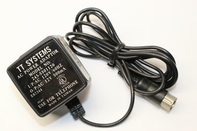 TT Systems 245-5501120 AC Power Supply Telephone Adaptor AC12V 500mA Transformer