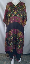 Winlar Caftan Kaftan One Size Colorful Satin