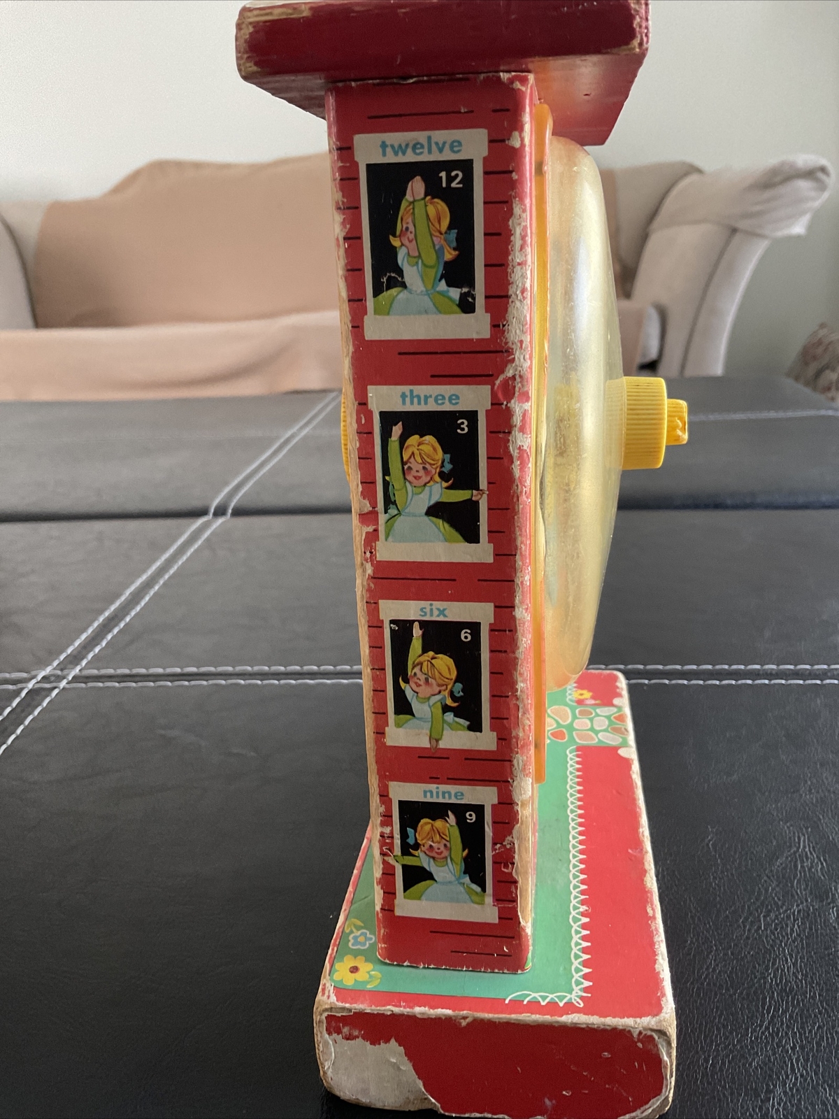 Fisher Price Windup Teaching Clock Music Box 998 Vintage 1968 eBay