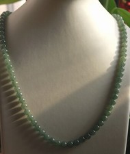 Certified Natural Grade A JADE Gorgeous Icy Green Jadeite Necklace N284