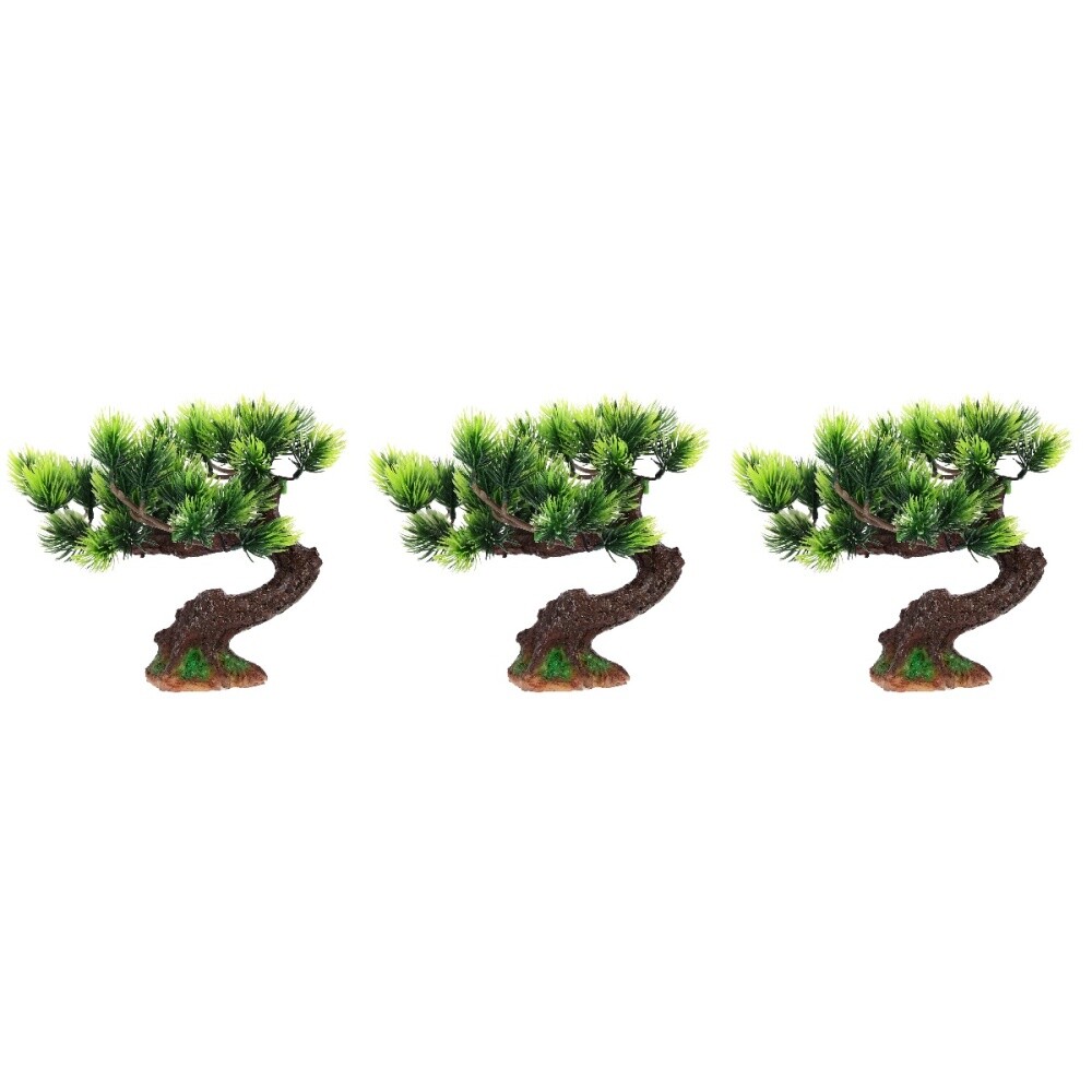 3 Pack Aquarium Tree Decorations Fish Tank Plants Landscaping Pine eBay