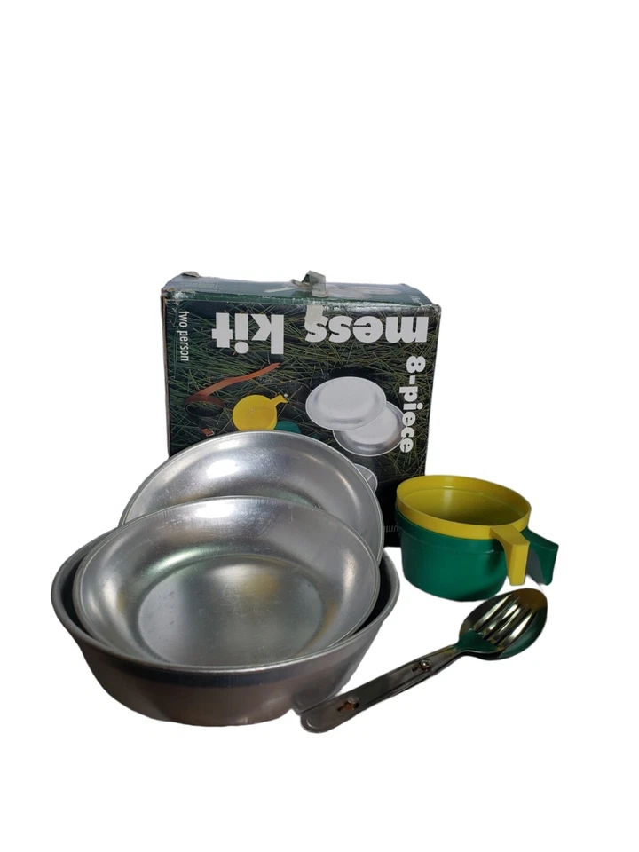 Kit de desorden de camping Texsport 8 piezas utensilios de cocina de aluminio para 2 personas ollas de exterior de colección 95 Foto 2 de 4