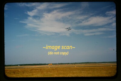 Navy Blue Angels Grumman F11F Tiger Aircraft in 1950's, Kodachrome Slide h20b
