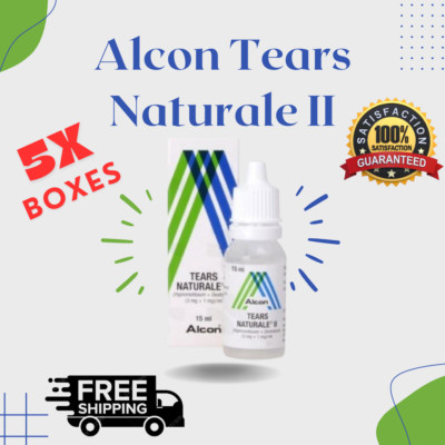 5 X Alcon Tears Naturale II 15ml Lubricant Soothing & Moisturizing Eye Drops