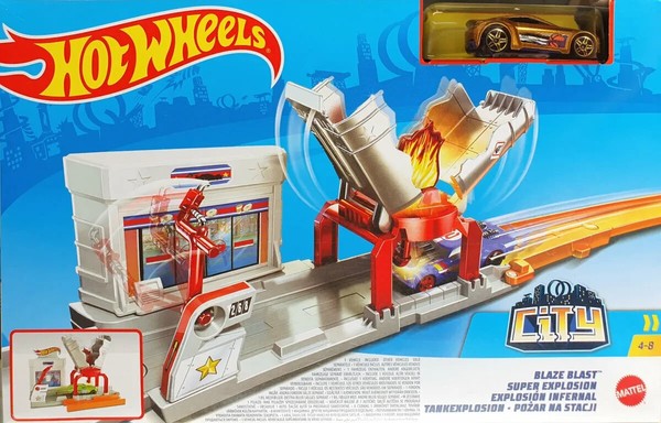 π₯ Hot Wheels FNJ36 Hw City Starter Kit Blaze Blast Super Explosion Geschenk π₯-image