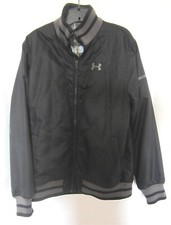 MENS UNDER ARMOUR BLACK STORM BOMBER JACKET FULL ZIP SIZE MEDIUM