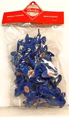 24 Mexican Bandits blue color - 54mm plastic soldiers - mint in header card bag