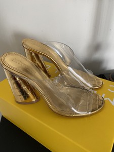 mercedes castillo gold sandals