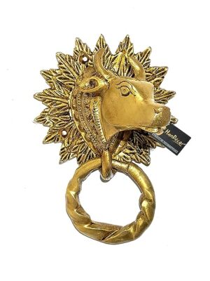 Two Moustaches Cow Face Brass Door Knocker + Free Shipping
