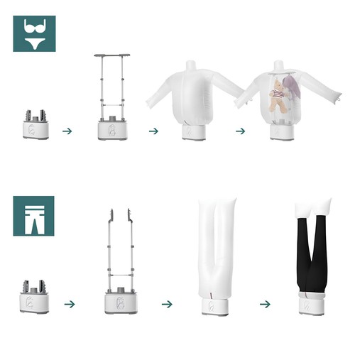 6in1 Upright Ironing Machine|Auto Steam Dry+Sterilise|1KW w/Mannequin&Pet Blower - Picture 9 of 11