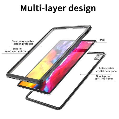 For iPad Pro 4th Gen 12.9 inch Case Waterproof Shockproof Underwater Stand Cover - Picture 4 of 9