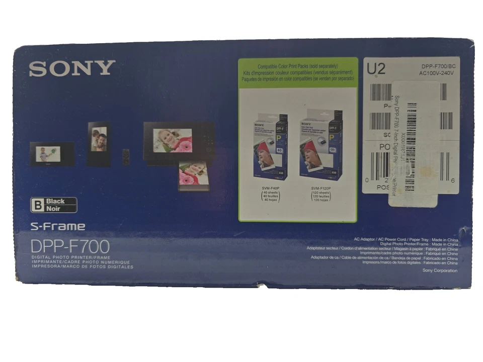 Sony DPP-F700 Digital Photo Frame with Built in Printer And Remote OPEN BOX - Image 3 of 4