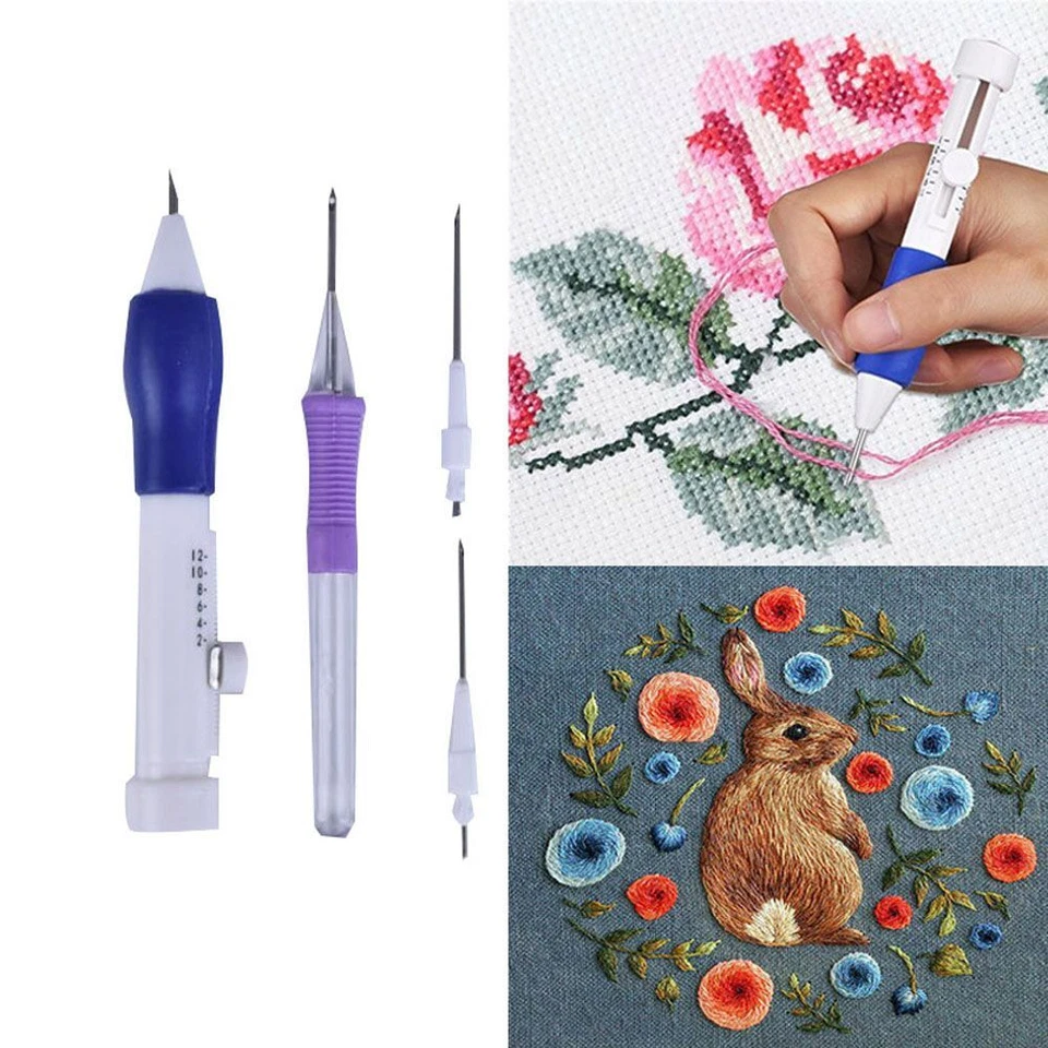 Kit creativo de aguja de bordar y aguja perforadora pluma de bordar y herramientas de costura Foto 2 de 4
