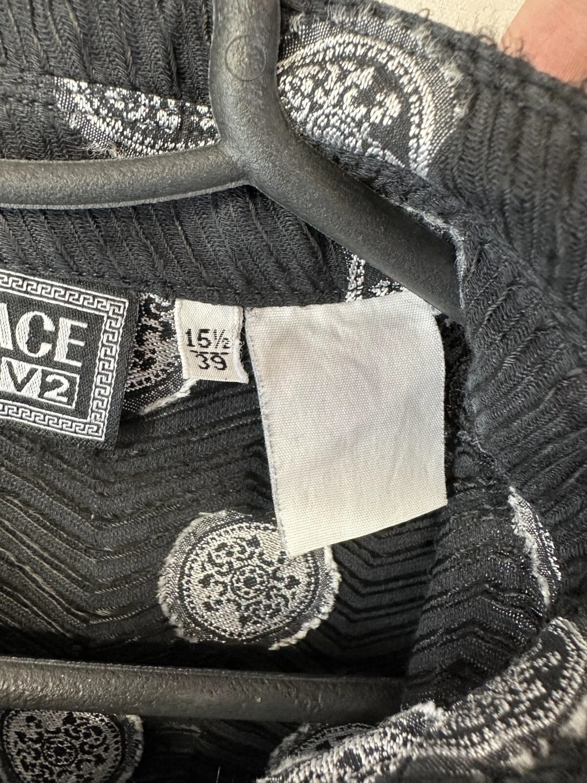 CAMICIA UOMO VERSACE CLASSIC V2 100% SETA MANICA LUNGA ORIGINALE TAGLIA 15 1 2 (39)