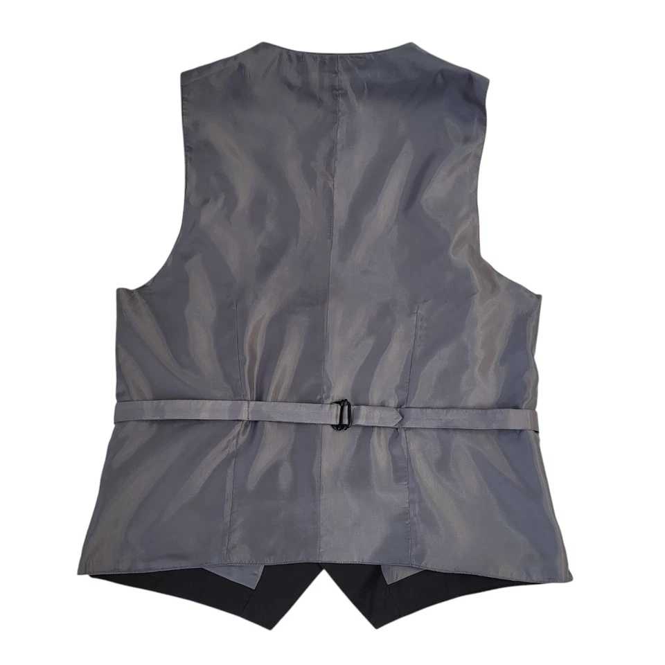 Good Souls Black Solid Pattern Formal Waistcoat Men's M 38" - Image 3 of 4