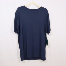 Tommy John Second Skin Micro Rib XL Blue Mens Short Sleeve Crew Neck Tee