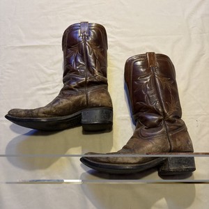 Texas Imperial Men Size 8.5D M 81 Brown Tan Leather Pull On Cowboy Western Boot Texas imperial cowboy - Gem main image 2