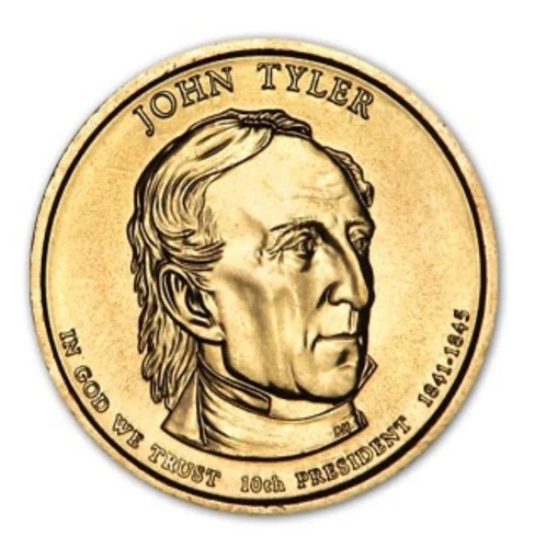 2009 P Presidential Dollar $1 John Tyler BU Brilliant Uncirculated US Coin