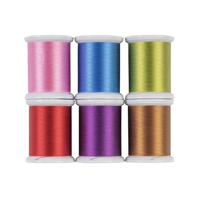 6 PCS Kimono Silk Sewing Quilting Thread 220 Yard Spool Spring Colors Craft