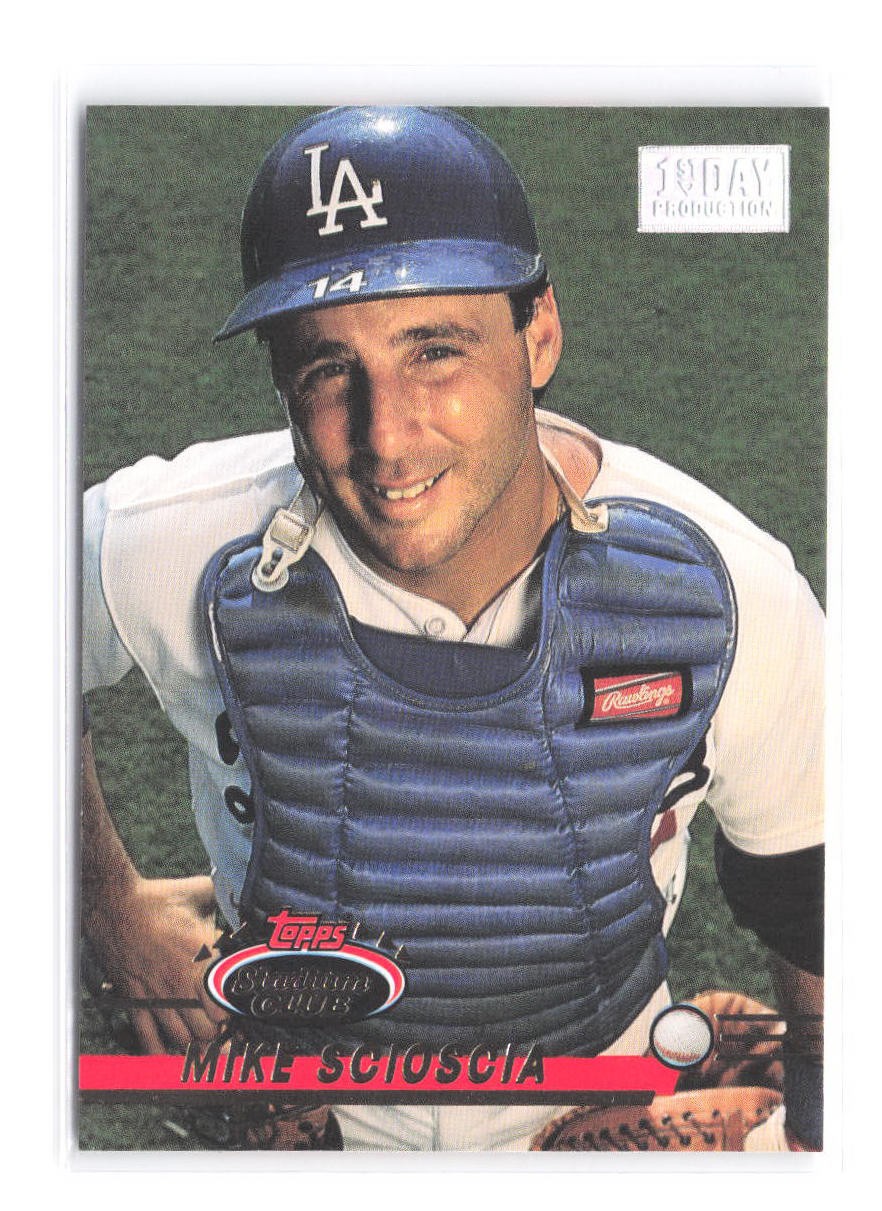1993 Stadium Club Mike Scioscia First Day Production Parallel 46 Dodgers