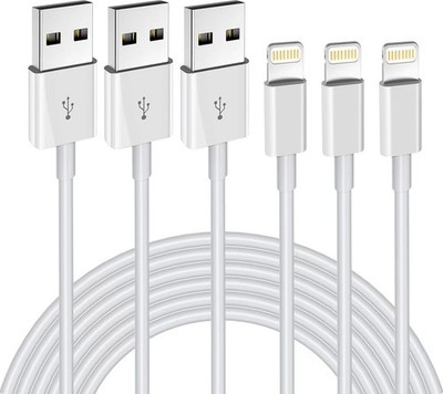 iPhone Charger 3Pack 6FT MFi Certified USB A to Lightning Cable Fast Charging Co