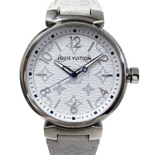 Louis Vuitton QA114Z Quartz 41mm Box Papers White Men's Watch Stainless Steel