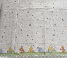 Vintage Winnie Pooh Scalloped Eyelet Single Border Ivory Fabric 2 Yds x 44" 2