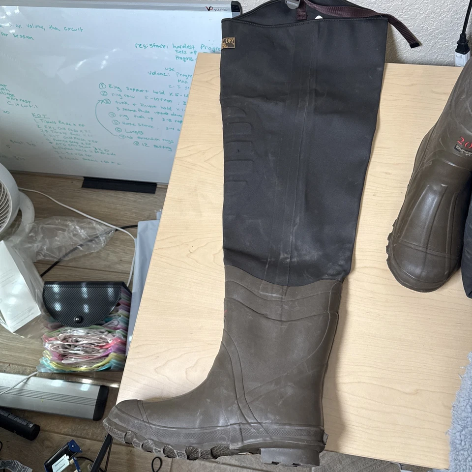 RED HEAD HIP WADERS BOOTS Men's 11 Brown PVC 100% Waterproof - Image 3 of 4