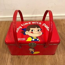 Vintage Japanese Tin Toy Peko Chan Can Showa Era