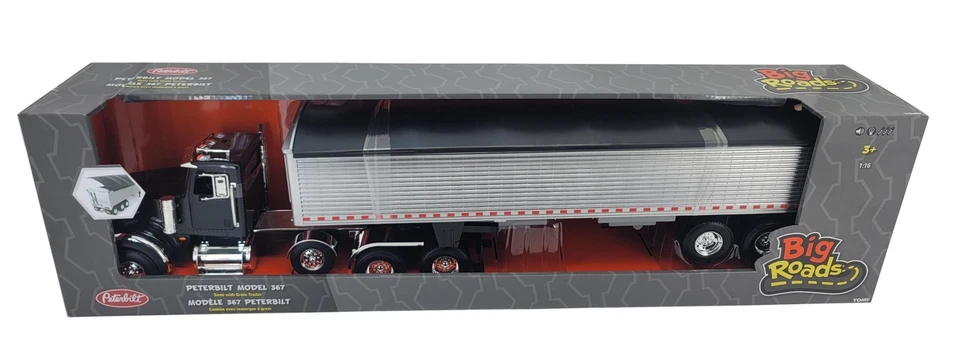 Semirremolque Big Roads Peterbilt 367 1/16 con remolque de grano de juguete - LP81111 Foto 2 de 4