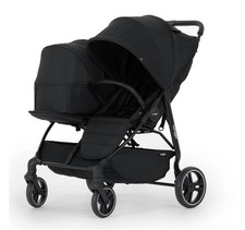 Pushchair Twin-Puggle Urban City EasyFold Double Stroller Black